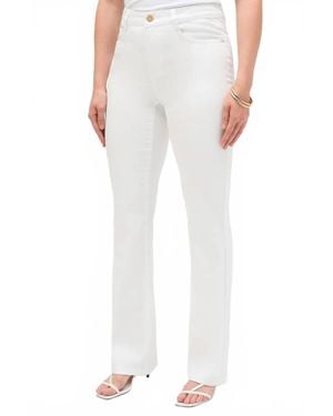 Joseph Ribkoff Classic High-Waisted Bootcut Jean - White