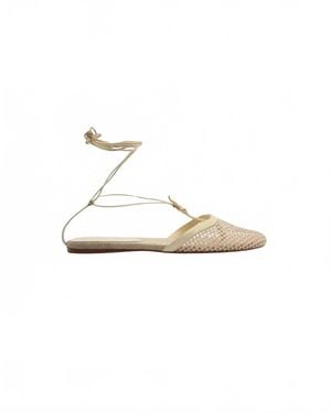 FARM Rio Sea Lace Up Mules - Metallic