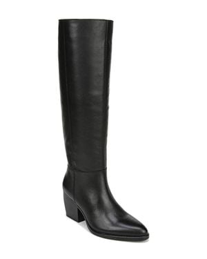 Naturalizer Fae Boots 'Sw Leather Block Heel Knee High Htat1474 - Black