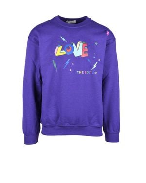 Saucony Graphic Lightning Bolt Cotton-Blend Sweatshirt - Blue