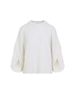 Max Mara Ampex Botton Sweater - White