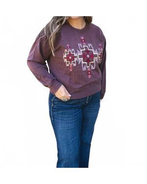 Ariat Aztec Larson Sweatshirt - Purple