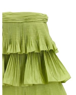 Valentino Garavani Silk Long Skirt - Green