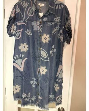 Easel Collared Dress - Blue