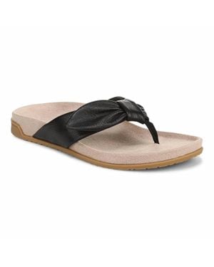 Vionic Eva Toe Post Sandal - Black