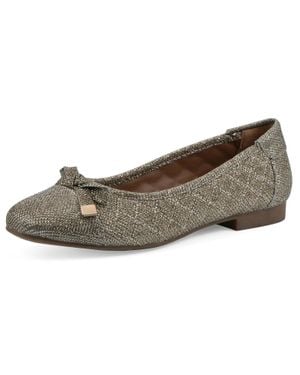 White Mountain Bocah Ballet Flats Square Toe Slip On Htat1782 - Brown