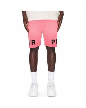 Purple Brand Wordmark Terry Sweatshort - Pink