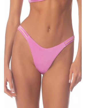 Maaji Resplendor Regular Rise Thin Side Bikini Bottom - Pink