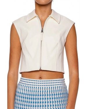 Jonathan Simkhai Alix Sleeveless Zip Up Top - Blue
