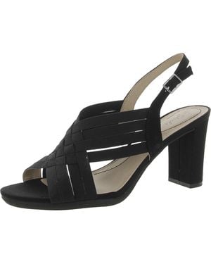 LifeStride Amy Solid Ankle Strap Heels - Black