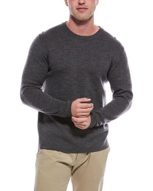 Magaschoni Merino Wool-Blend Crewneck Sweater - Gray