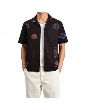 Wax London Didcot Short Sleeve Shirt - Black