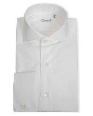 Finamore 1925 Double-Twisted Cotton Poplin Tailored Shirt - White