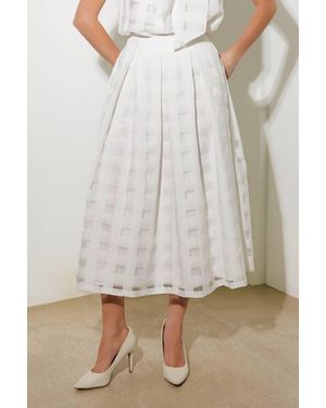 TRUEDAMES Live For Us Organza Midi Skirt - Gray