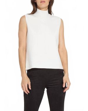 Lyssé Gianna Jacquard Knit Turtleneck Top - White