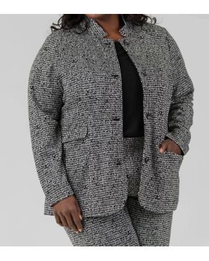 NIC+ZOE Etched Tweed Jacket - Gray