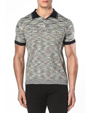 Postmarc Space-Dyed Knit Polo Shirt - Gray