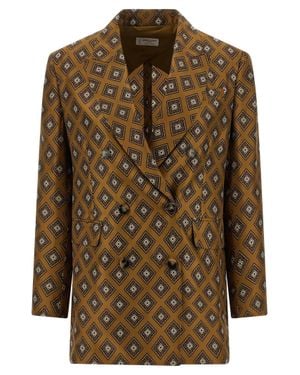 Alberto Biani Silk Blazer - Brown