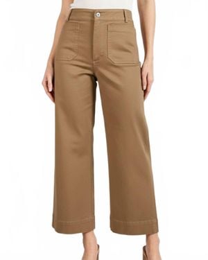 Eesome Cropped Wide Leg Pants - Natural