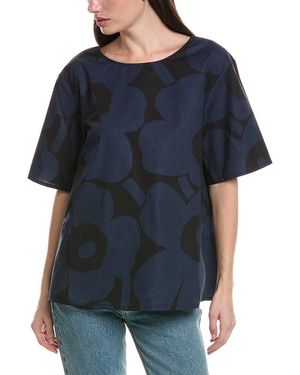 Marimekko Ae Harso Unikko Top - Blue