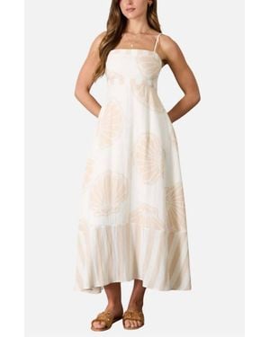 Blu Pepper Sandy Shores Seashell Maxi Dress - White