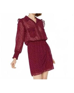 MISA Los Angles Yolanda Star Print Dress - Red