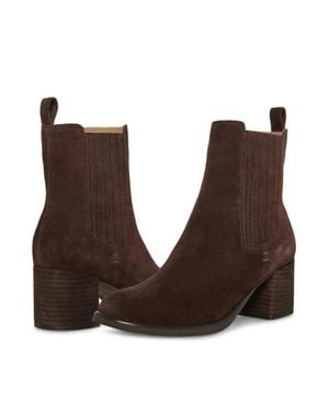 Blondo Sonali Boots Java Suede Waterproof Ankle Booties Htat524 - Brown