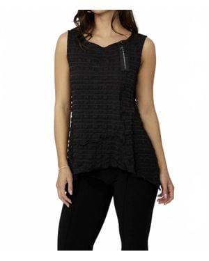 FRANK LYMAN Relaxed Fit Sleeveless Top - Black