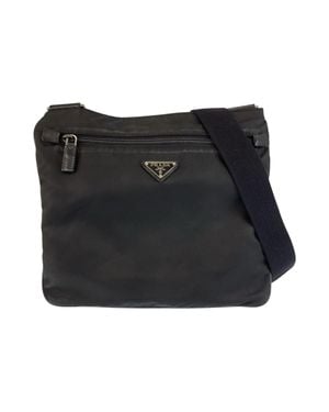 Prada Tessuto Nylon Shoulder Bag - Black