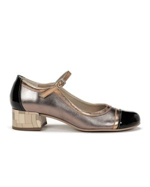 Fluchos Frida Heeled Mary Jane Shoes - Brown