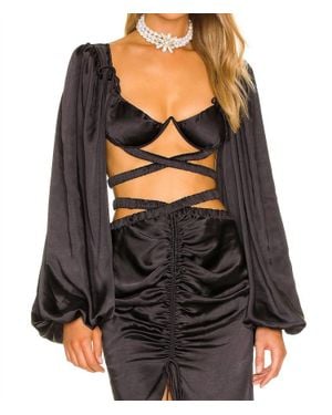 For Love & Lemons Pia Bra Top - Black