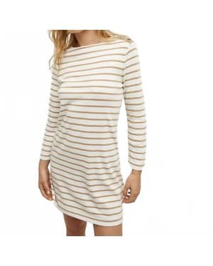 Veronica Beard Ruta Striped Mini Dress - Natural