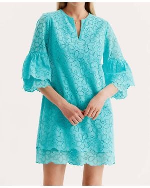 tyler boe Christa Eyelet Dress - Blue