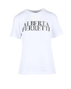 Alberta Ferretti Cotton T-Shirt - White