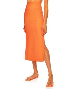 Susana Monaco Side Slit Skirt - Orange