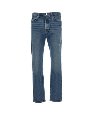 Agolde Classic Slim-Fit Five-Pocket Jeans With Straight Leg Cut - Blue