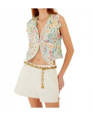 FARM Rio Canvas Boat Shorts - White