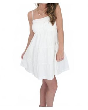 Strut & Bolt Braid-Trimmed Mini Dress - White