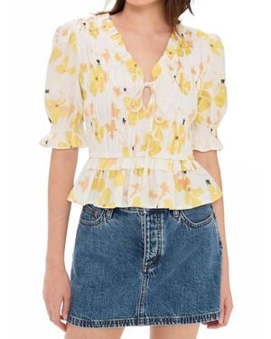 Rails Fontaine Floral Top - Blue