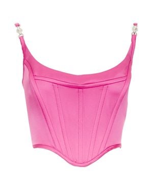 Versace Medusa '95 Satin Corset Top - Pink