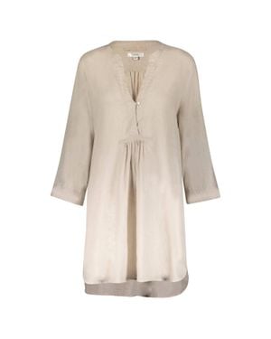 Guadalupe Poppy Shirt Dress - Natural