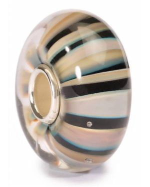 Trollbeads Stripe Glass Bead Charm - Gray