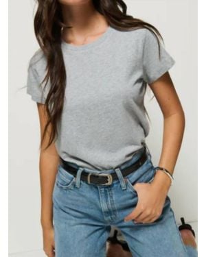 Nation Ltd Goldie Short Sleeve Boxy Crew Tee - Gray