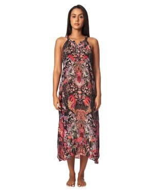 La Moda Clothing Steph Medium Length Dress - Red