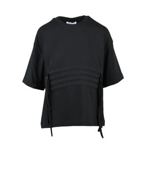Alpha Studio Cotton Elastane Stretch T-Shirt - Black