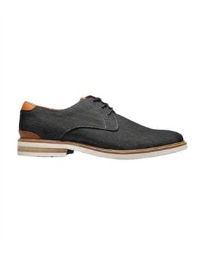 Florsheim Highland Canvas Plain Toe Oxford Shoes - Black