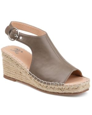 Journee Collection Crew Wedge Sandal - Multicolor