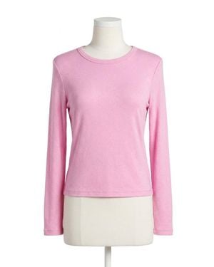 Z Supply Maison Pointelle Long Sleeve Top - Pink