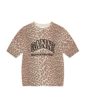 Ganni T-Shirts And Polos - Natural