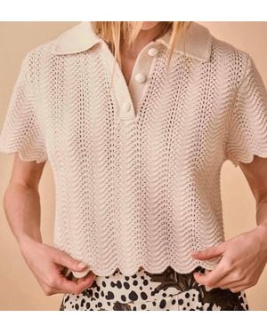 Hunter Bell Nadine Short Sleeve Sweater - Natural